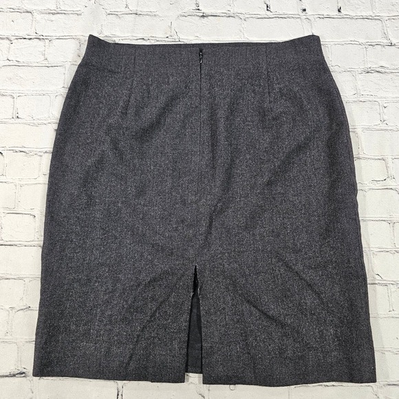Vintage Burberrys Of London Skirt Gray Wool Pencil Career WOMENS SIZE 14P - Picture 6 of 10